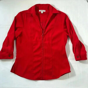 Red zip heavy duty, cold water Creek size small zip jacket/cover or shirt